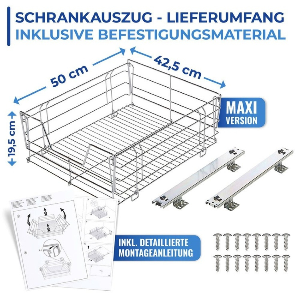 Udtrækkelig hylde til køkkenskab, 50x50 cm i gruppen Opbevaring / Køkkenopbevaring / Organiser køkkenskabe hos SmartaSaker.se (43162)