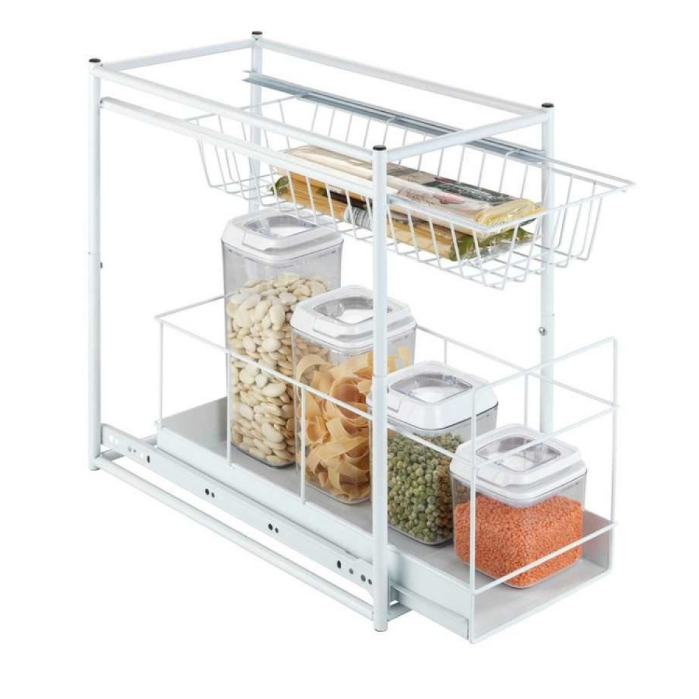 Udtrækkelige opbevaringskurve til skab, 45x23 cm, Wenko i gruppen Opbevaring / Køkkenopbevaring / Organiser køkkenskabe / Under vask opbevaring hos SmartaSaker.se (43173)