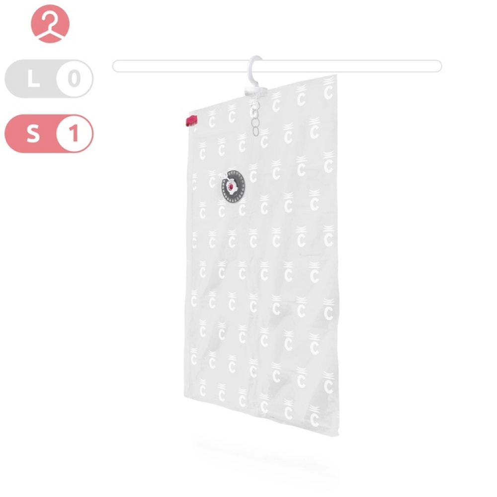 Kort vakuumpose med bøjle, 70x105 cm, Compactor i gruppen Opbevaring / Garderobeopbevaring / Vakuumlagring / Hængende vakuumposer hos SmartaSaker.se (43188)