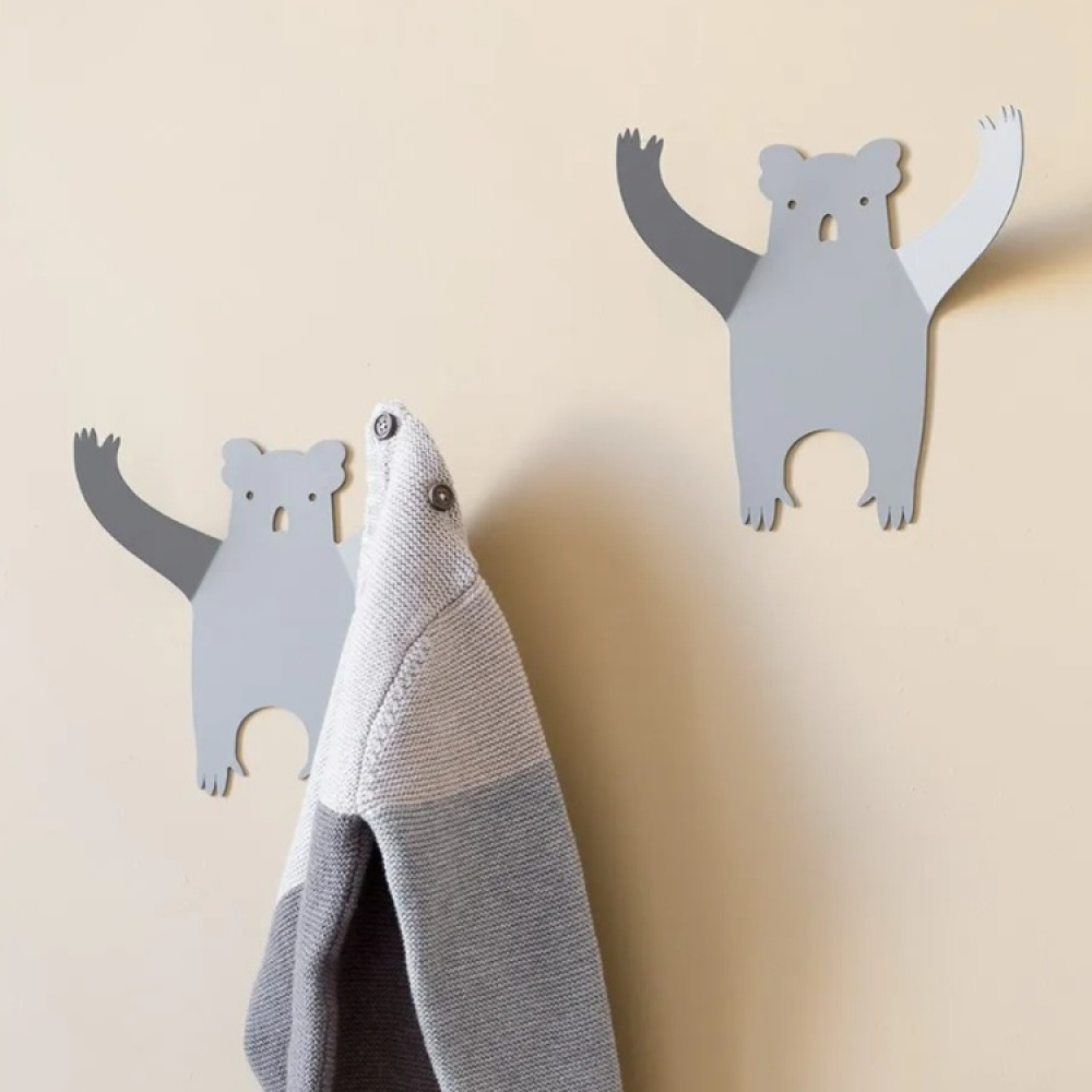 Vægknage i genbrugsmetal, Koala i gruppen Opbevaring / Hallopbevaring / Kroge og ophængere hos SmartaSaker.se (43233)