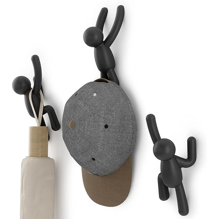 Vægkroge 3-pak, Buddy, Umbra, Sort i gruppen Opbevaring / Hallopbevaring / Kroge og ophængere hos SmartaSaker.se (43243)