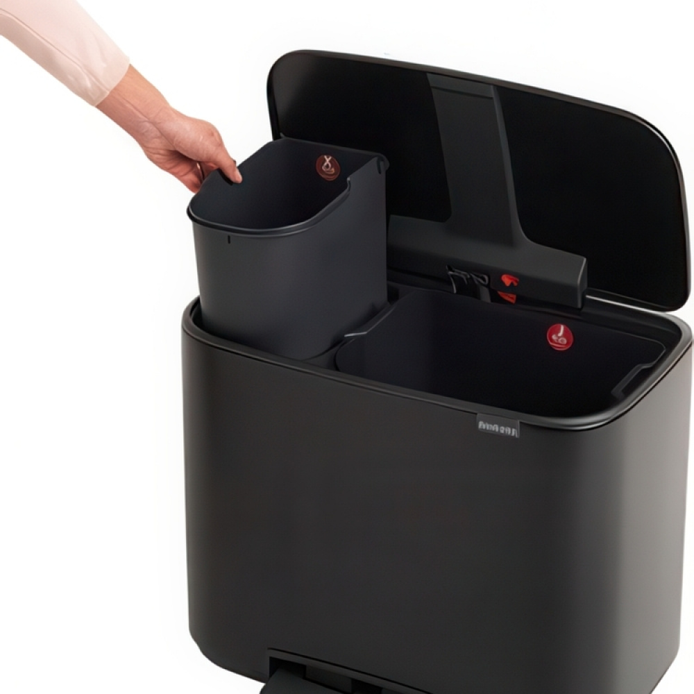 Affaldssorteringsstation med 2 rum, Brabantia i gruppen Opbevaring / Rengøringsopbevaring og affaldssortering / Affaldssortering hos SmartaSaker.se (43257)