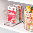 Åben kasse, stabelbar, smal, RPET CABINET BIN, 25,4 x 10,8 x H 12,7 cm, transparent
