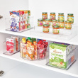 Åben kasse, stabelbar, smal, RPET CABINET BIN, 25,4 x 10,8 x H 12,7 cm, transparent