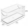 Åben kasse, stabelbar, smal, RPET CABINET BIN, 25,4 x 10,8 x H 12,7 cm, transparent