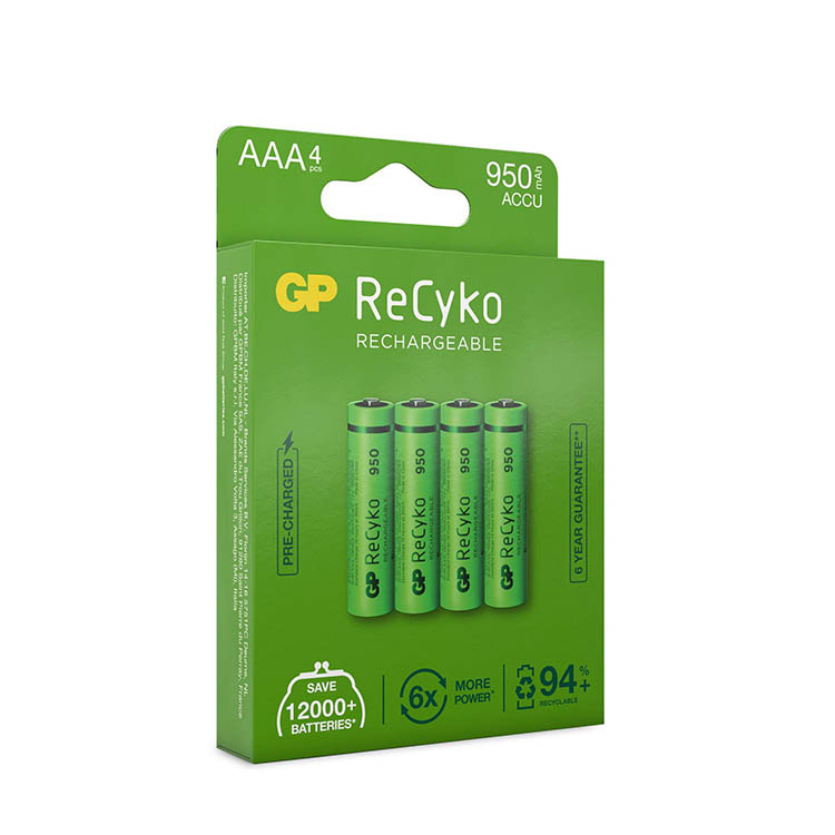 Genopladelige batterier AAA, 4-pak i gruppen / Batterier hos SmartaSaker.se (lima-487885)